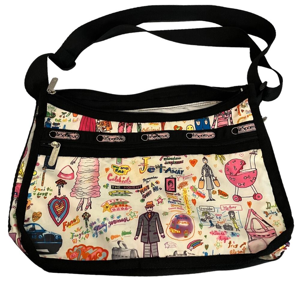 LeSportSac Sara Schwartz White Everyday Bag Crossbody